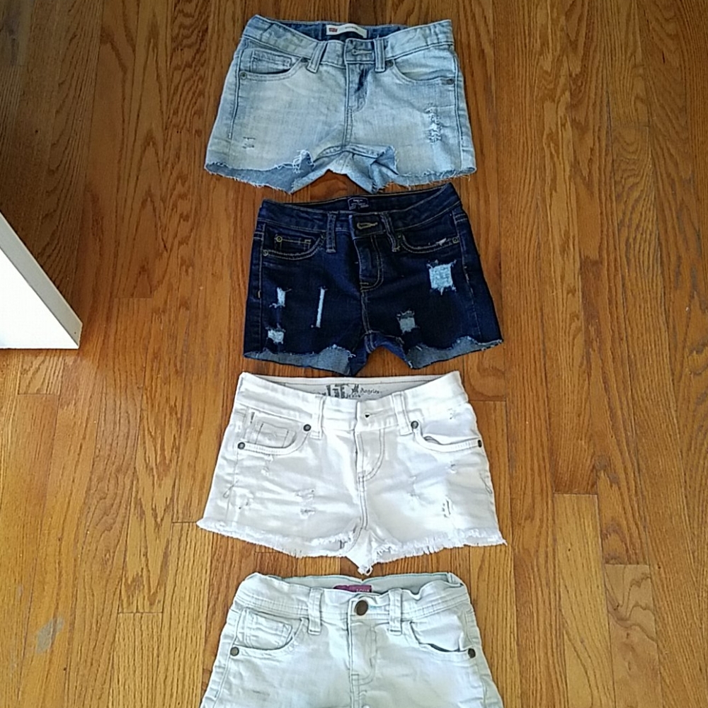 Girls cutoff denim shorts